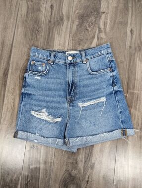Zara Women's Jean Shorts 90's Bermuda Size 2